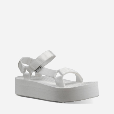 Teva Flatform Universal - Women's Teva Sandals - Light White | India (EHLJ64893)